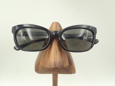 Vintage Barbara Shaller Black Brown Rectangle Horn-Rimmed Sunglasses FRAMES ONLY