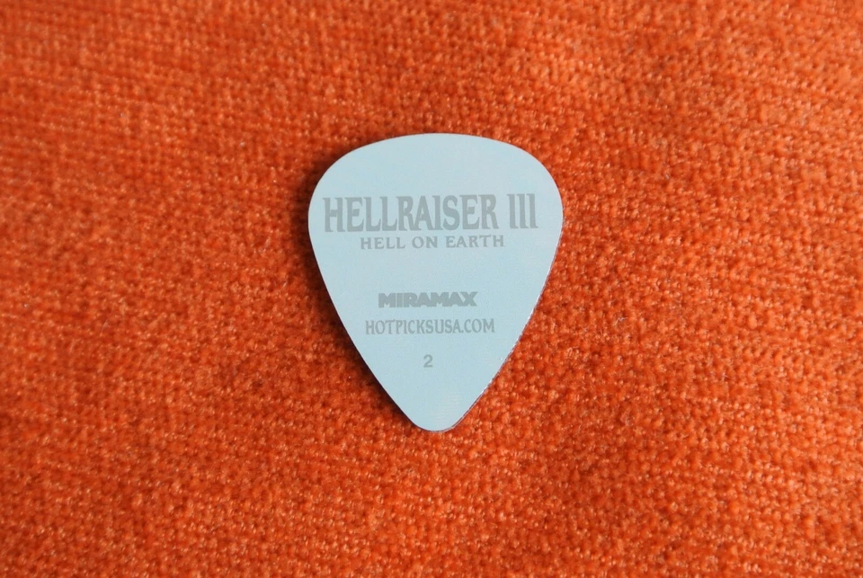 6 Mediators Guitare Guitar mediator pick Hot Picks HELLRAISER III 90's - Photo 2/2