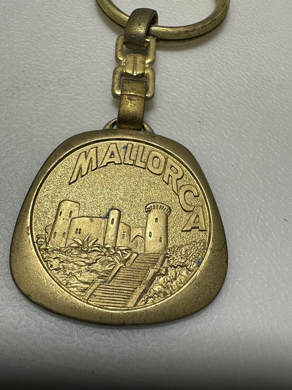 Vintage Mallorca Spain Balearic Islands Castle Historic Sites Travel Keychain
