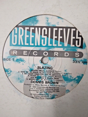 Dennis Brown   Blazing ! - Vinyl LP 1992