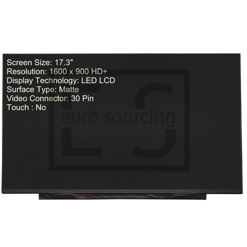 REPLACEMENT LENOVO IDEAPAD 3 17ALC6 17.3" LED HD+ SCREEN 30 PINS EDP NO BRACKETS - Zdjęcie 5 z 7