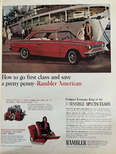 1965 Rambler American Automobile Engine First Class Boat Vintage Print Ad