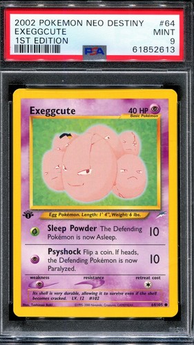 Exeggcute (1st Edition) graded PSA 9 for sale on eBay