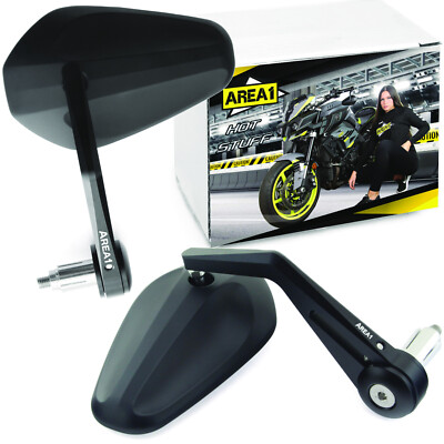 Motorrad Lenkerenden Spiegel Area1 Rückspiegel Set E-geprüft V04)