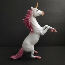 Unicorn Horse Figure White Pink Glitter Toy Major 2013