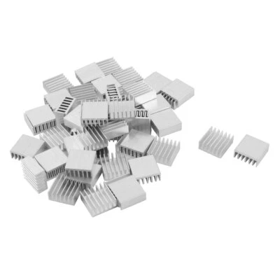 58Stk Aluminium Hitze Diffuse Kühlung Kühler Fin Silber Ton 14mm x 14mm x 6mm - Bild 1 von 4