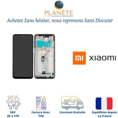 Écran LCD TFT Complet Noir Sur Châssis Pour Xiaomi Redmi Note 10 Pro