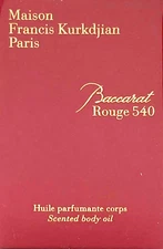 MAISON FRANCIS KURKDJIAN BACCARAT ROUGE 540 SCENTED BODY OIL 2.4 Oz / 70 ml NEW!