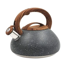Tea Kettle For Stovetop Whistling Stove Top Tea Kettles W/wood Grain Handle And 