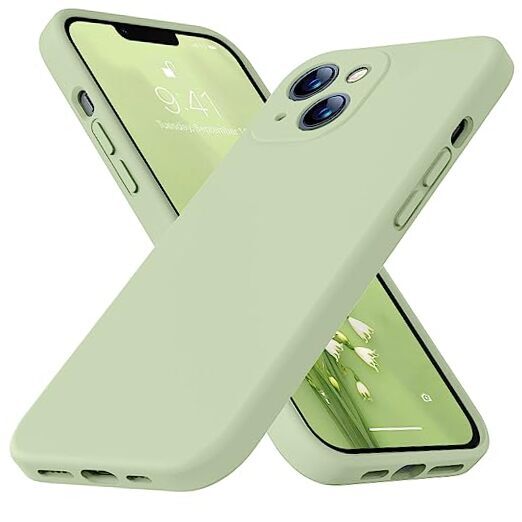 Compatible with iPhone 13 Case 6.1 inch Premium Liquid Silicone [Soft Matcha