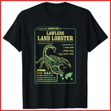 Lawless Land Lobster AKA Scorpion Black Cotton T-Shirt S-5XL
