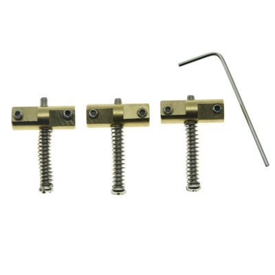 Kaish Vintage kompensierte Tele Telecaster Brücke Messing Sättel Set Chrom Schrauben