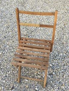 Antik Stuhl Klappstuhl aus Holz Kinder Deko vintage70's Französisch