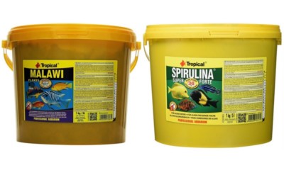 Tropical Spirulina Forte 36% 5L + 5L Tropical Malawi Flocken Fischfutter Premium
