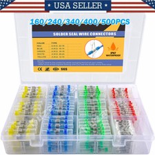 240/1000Pcs Waterproof Solder Stick Heat Shrink Seal Sleeve Butt Wire Connectors