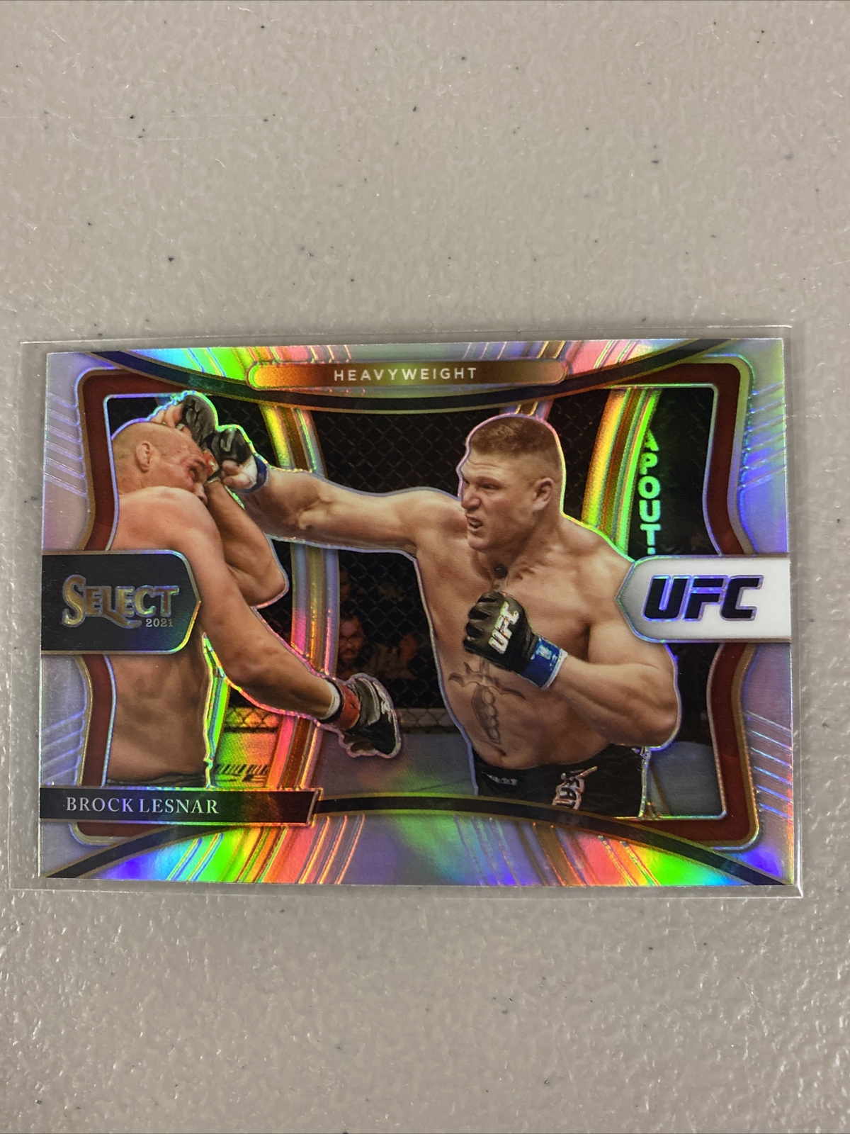 Brock Lesnar 2021 panini select premier level silver prizm