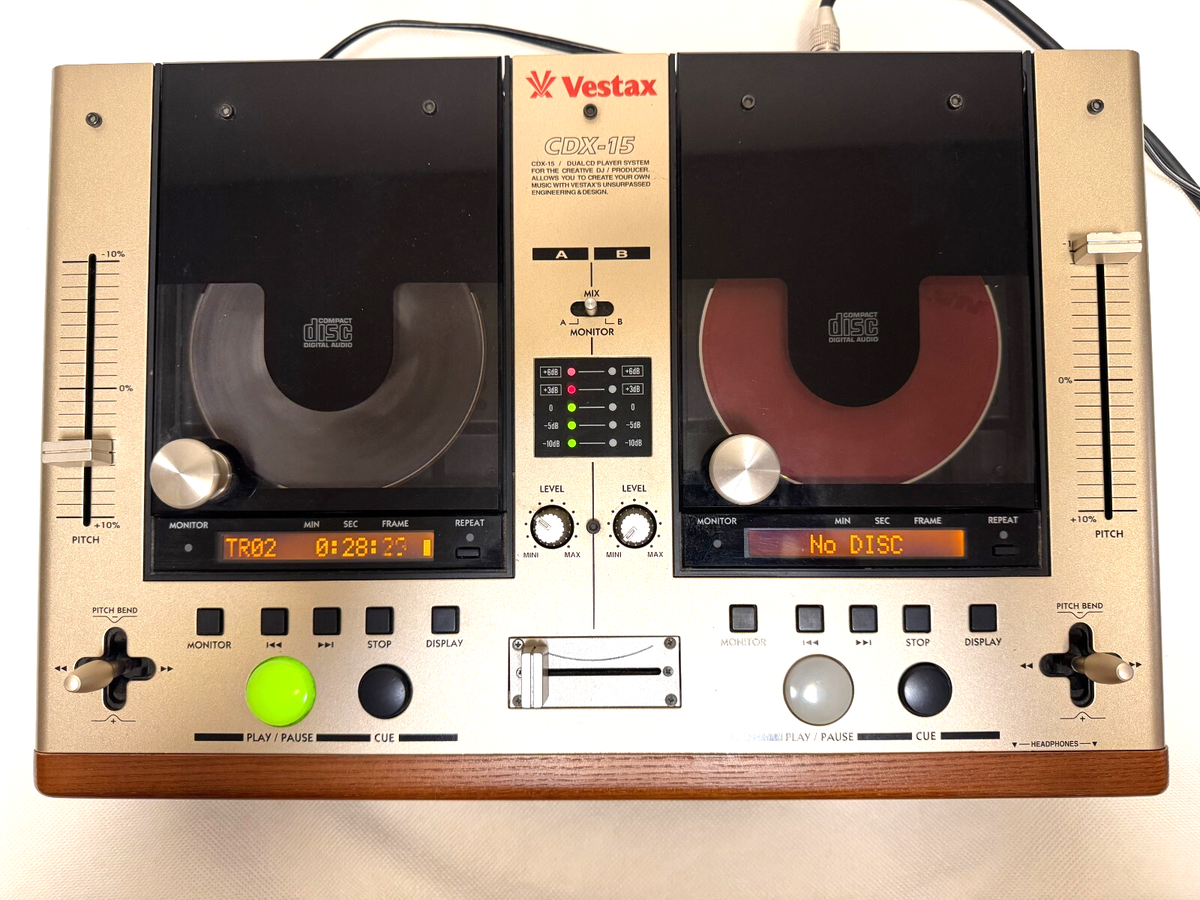 【美品】vestax CDXー15 For parts】Vestax CDX-15 CDJ Mixer Dual CD Player AC100V | eBay