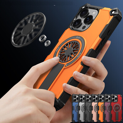 For iPhone 17 16 Pro Max 15 14 13 12 Mag Safe Case Shockproof Rugged Stand Cover