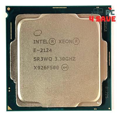 Intel Xeon E-2124 CPU SR3WQ 3.30 GHz Quad Core 8 MB Processor LGA 1151 71W