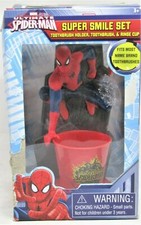 Marvel The Amazing Spider-Man Toothbrush Holder SET- SOLD AS COLLECTIBLE RARE