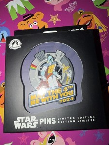 2024 Disney Parks Star Wars Boba Fett R2-D2 May the 4th Be With You Jumbo Pin LE