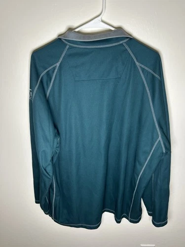 Antigua Desert Dry XL Quarter Zip Golf Pullover Teal Polyester Lightweight Y2K image 5