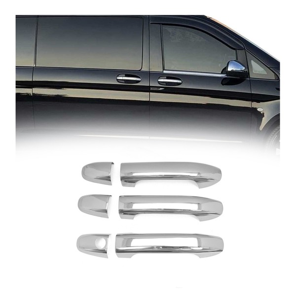 TüRgriff Blende Chrom FüR Mercedes Vito W447 2014-2019 3-TüR Edelstahl 6X-image
