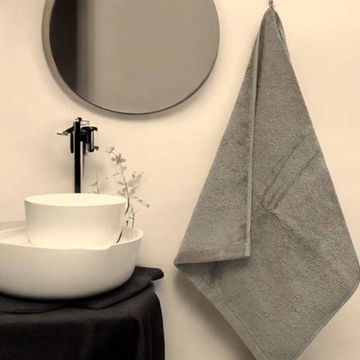 Cawö Frottiertuchserie Lifestyle Uni Graphit Handtuch 50 x 100 cm