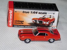 Auto World VINTAGE Muscle 1969 PONTIAC FIREBIRD TRANS AM Premium Series RED