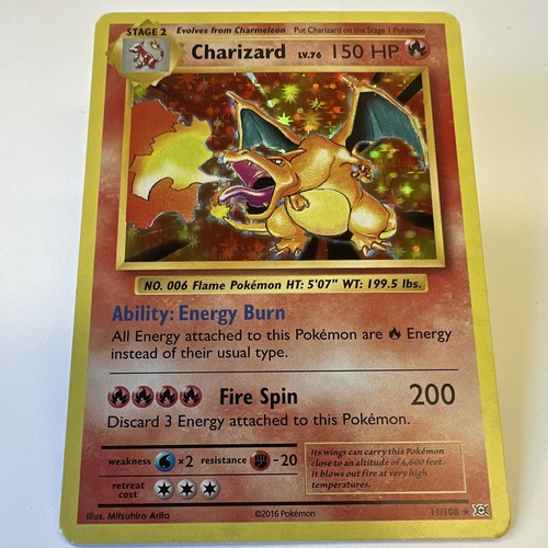 Pokemon TCG Charizard 11/108 Evolutions Holo Rare English 2016