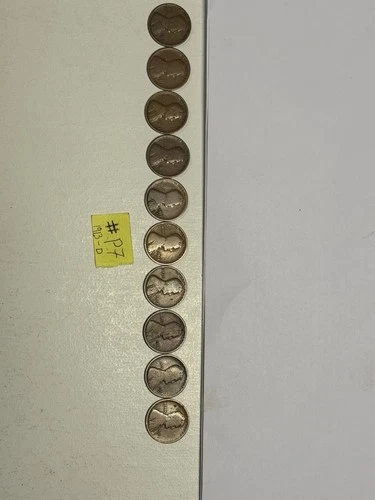 1913 D Lincoln Wheat Pennies Roll Of 10 Coins KEY DATE Good Legible Dates (#P7)