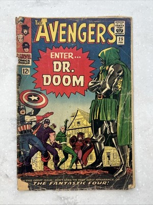 Avengers 25 Dr. Doom Marvel Comics 1966 February 25 Fair Condition