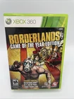 Borderlands Game of the Year Edition Xbox 360 Complete CIB + Poster