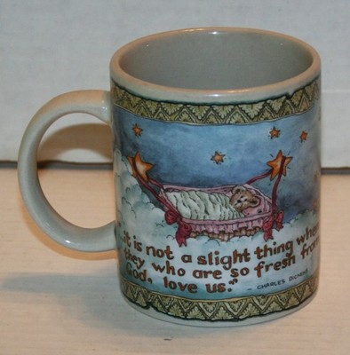 Boyds Bear Collection Bearware Pottery Mug Cup 1999 Charles Dickens Quote