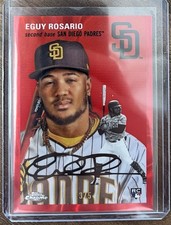 2023 Topps Chrome Platinum Eguy Rosario RC Red Lava /5 - #60 Padres RC