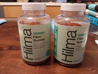 NEW Hilma Prebiotic Fiber Gummies CITRUS FLAVOR 60-GUMMIES (2PK BUNDLE)