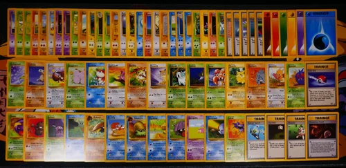 NM/MP (Unlimited)COMPLETE Pokemon BASE+JUNGLE+FOSSIL Set COMMON 70-Card Non-Holo