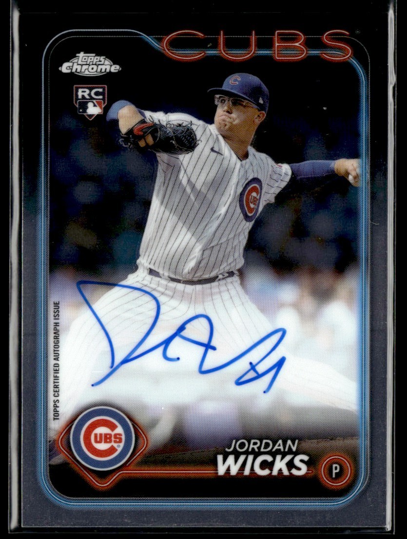 2024 Topps Chrome Jordan Wicks RC Auto Chicago Cubs #RA-JWS