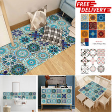 24 Pcs Moroccan Style Tile Wall Stickers Kitchen Bathroom Self-Adhesive Decals