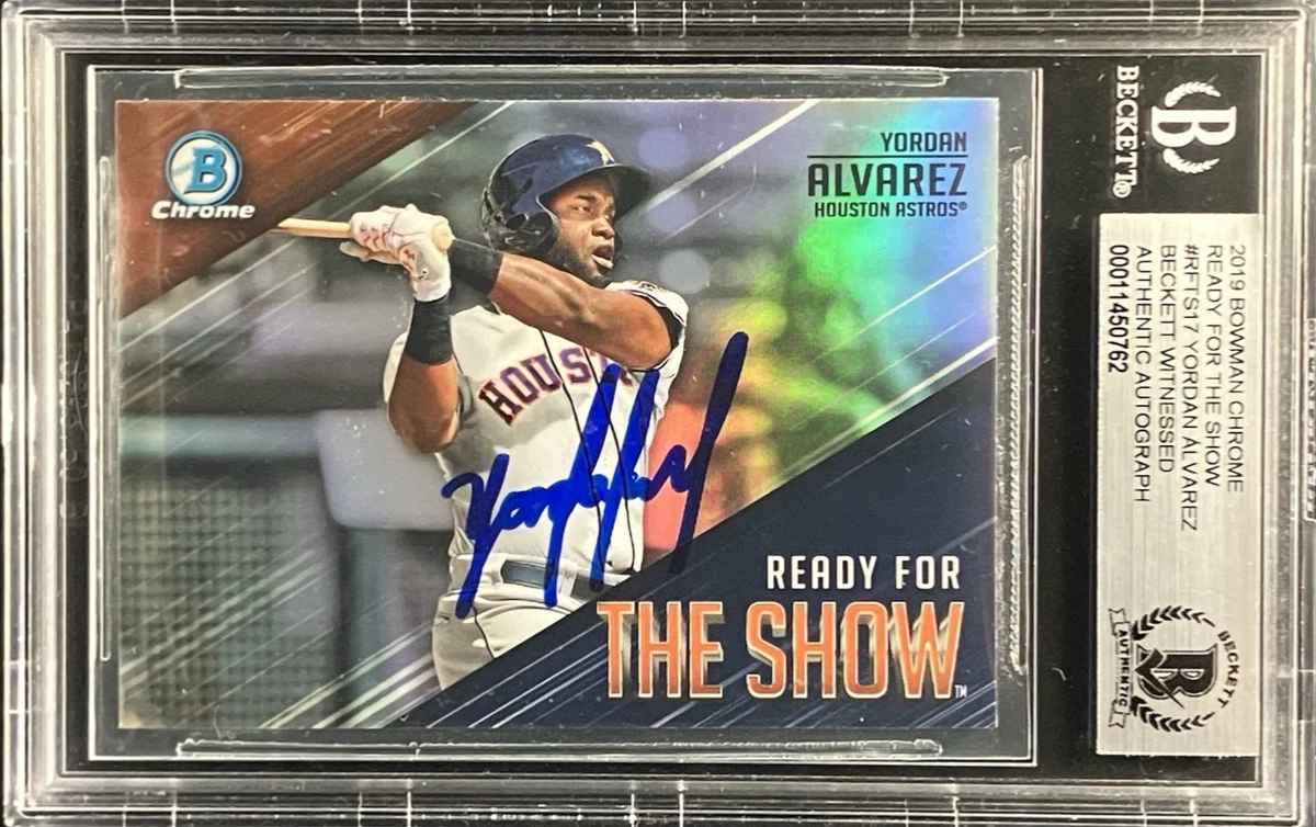 Y.アルバレスRC AU BGS9.5 GEM MINTです。 Bowman Yordan Alvarez Baseball 2019 Season Sports Trading Cards