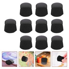 10Pcs Paintbrush Set Portable Artist Brushes Black Wood Fiber