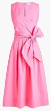 J. Crew Women's V-neck wrap dress Brilliant Azalea Sz 8 NWT AK920