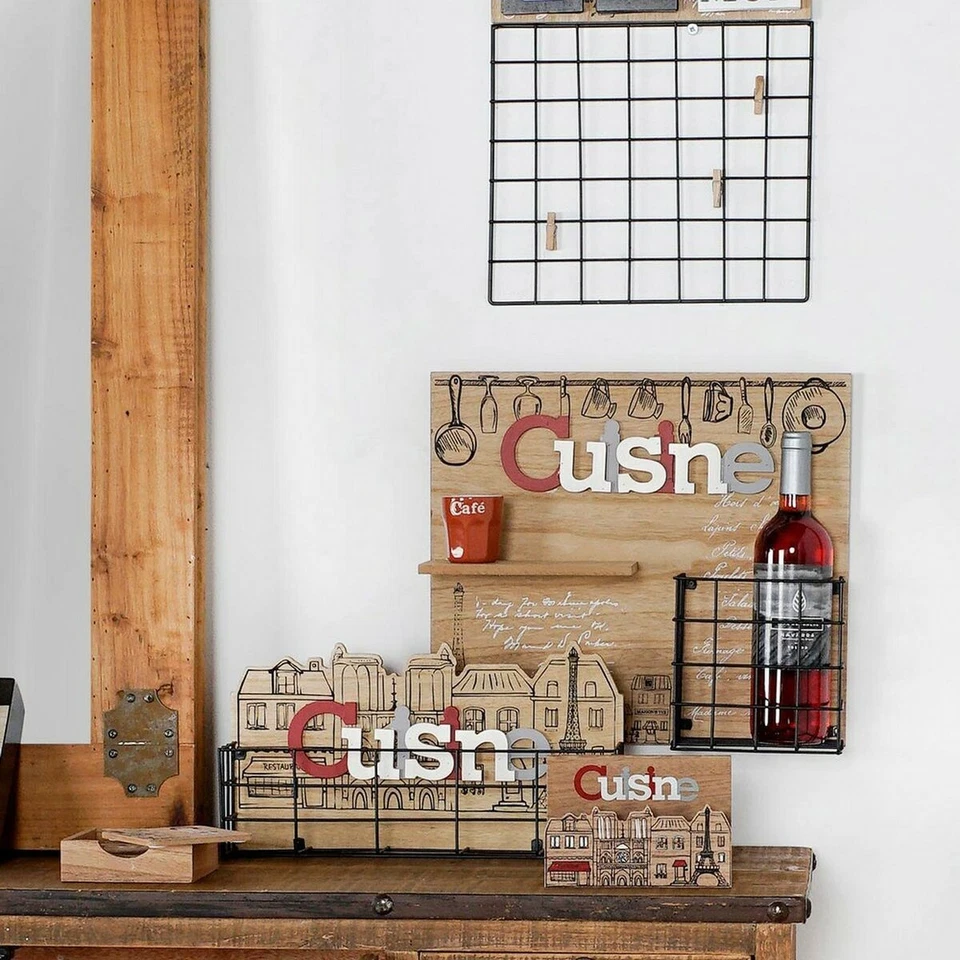 Portatovagliolo DKD Home Decor Cusine Multicolore Legno Legno MDF 16 x 11 x 5 - Immagine 2 di 3