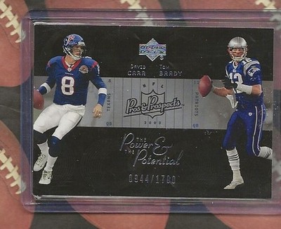 TOM BRADY 2003 UD PROS & PRROOSPPETS POWER POTENTIAL /1700CARD #PP1