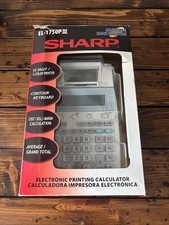 Sharp EL-1750P III Printing Calculator 2-Color, 12-Digit, Calendar Clock