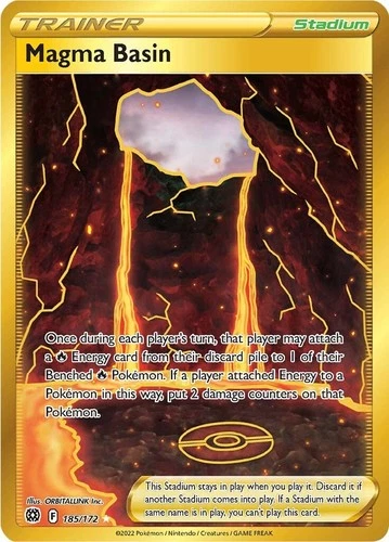 Holofoil - Magma Basin (Secret) - 185/172 - SWSH09: Brilliant Stars - NM