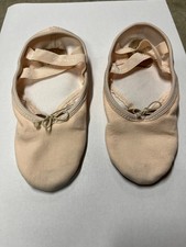 CAPEZIO Sculpture II 20321 Ballet Shoes Pink Stretch Canvas, suede sole, Sz 7M