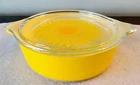 Vintage Pyrex 471 One Pint Casserole Dish & Sunflower Clear Glass Lid 470-C READ