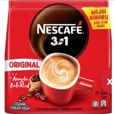 Nescafe Original 3 in 1 Instant Coffee 25 Stick Premix Coffee Expiry 2027
