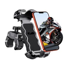 Motorcycle Phone Mount Auto Lock 100mph Military Anti-Shake Bike Phone Holder US